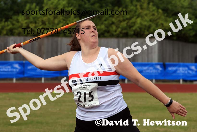 Senior Womens javelin, 2024 Northern Senior and Under-20s Track and Field Champs, Middlesbrough.  Photo: David T. Hewitson/Sports for All Pics